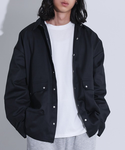 MDR(エムディアール)の「レギュラーカラーワークシャツ(シャツ/ブラウス・メンズ・ネイビー/ブラック・M/L)」の2枚目の写真
