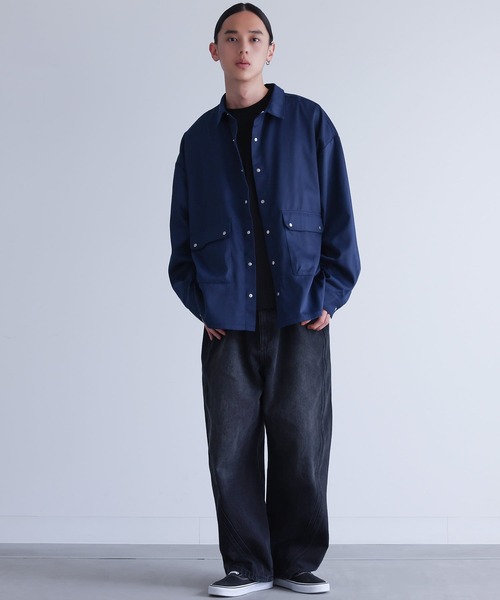 MDR(エムディアール)の「レギュラーカラーワークシャツ(シャツ/ブラウス・メンズ・ネイビー/ブラック・M/L)」の13枚目の写真