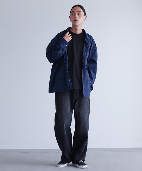 MDR(エムディアール)の「レギュラーカラーワークシャツ(シャツ/ブラウス・メンズ・ネイビー/ブラック・M/L)」の14枚目の写真