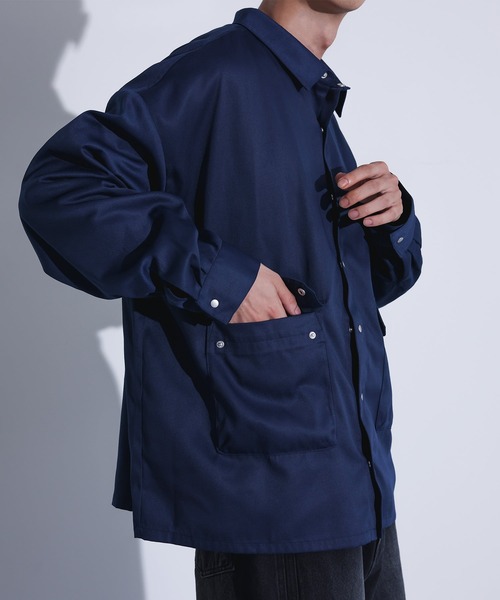 MDR(エムディアール)の「レギュラーカラーワークシャツ(シャツ/ブラウス・メンズ・ネイビー/ブラック・M/L)」の8枚目の写真