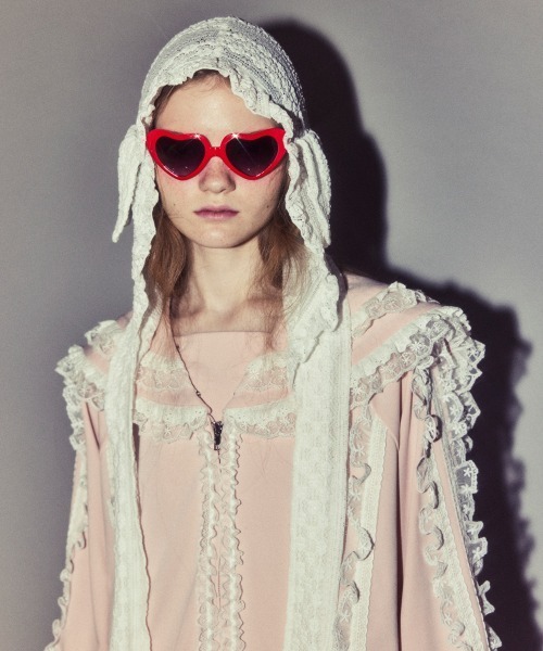 Candy Stripper（キャンディストリッパー）の「DOG EAR HOOD マフラー（マフラー・レディース・ブラック/ピンク/オフホワイト・FREE）」の10枚目の写真