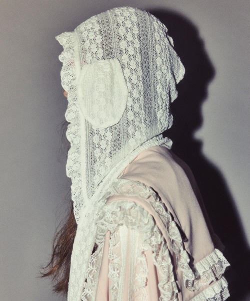 Candy Stripper（キャンディストリッパー）の「DOG EAR HOOD マフラー（マフラー・レディース・ブラック/ピンク/オフホワイト・FREE）」の12枚目の写真