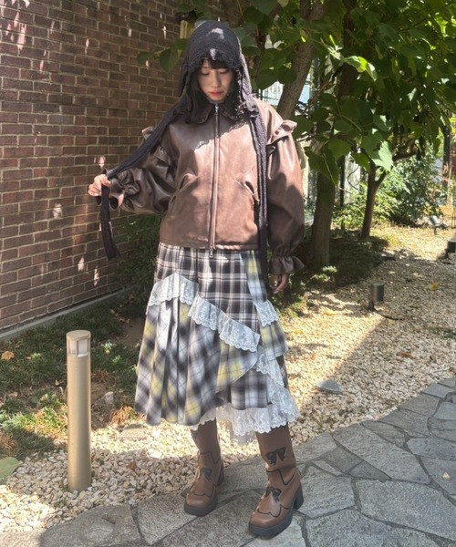 Candy Stripper（キャンディストリッパー）の「DOG EAR HOOD マフラー（マフラー・レディース・ブラック/ピンク/オフホワイト・FREE）」の19枚目の写真