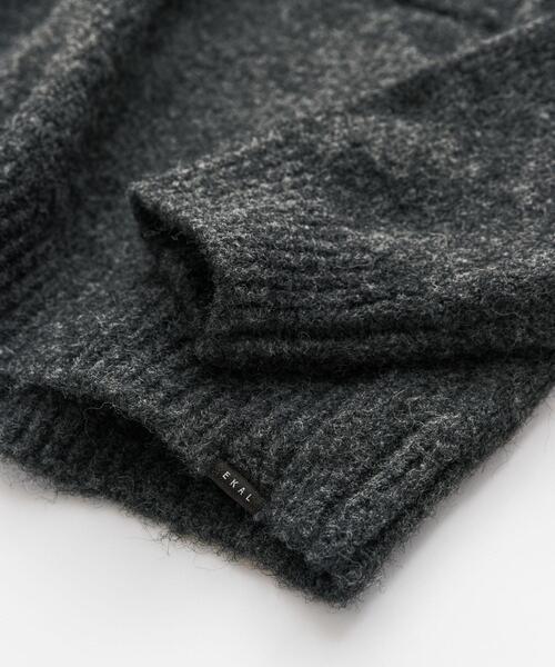 EKAL(エカル)の「シャギーニットポロプルオーバー(ニット/セーター・メンズ・グリーン系その他/ブラウン/グレー・LARGE/MEDIUM)」の6枚目の写真