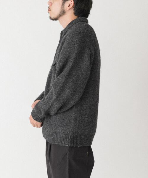 EKAL(エカル)の「シャギーニットポロプルオーバー(ニット/セーター・メンズ・グリーン系その他/ブラウン/グレー・LARGE/MEDIUM)」の10枚目の写真