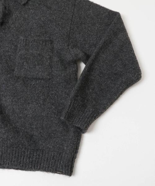 EKAL(エカル)の「シャギーニットポロプルオーバー(ニット/セーター・メンズ・グリーン系その他/ブラウン/グレー・LARGE/MEDIUM)」の17枚目の写真