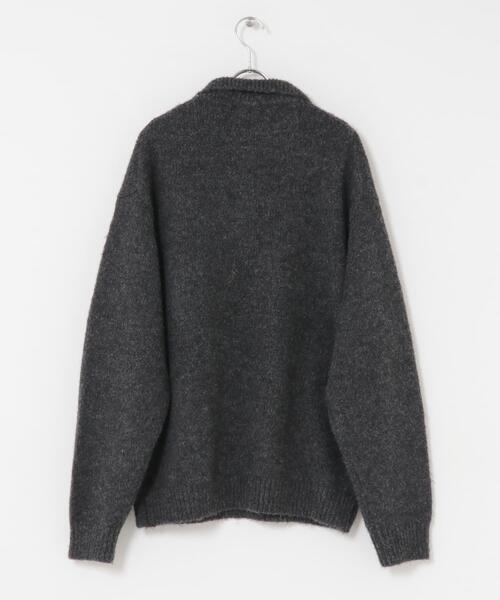 EKAL(エカル)の「シャギーニットポロプルオーバー(ニット/セーター・メンズ・グリーン系その他/ブラウン/グレー・LARGE/MEDIUM)」の18枚目の写真