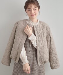 couture brooch(クチュールブローチ)の【撥水・大人可愛い】リボンキルティングジャケット(ブルゾン)