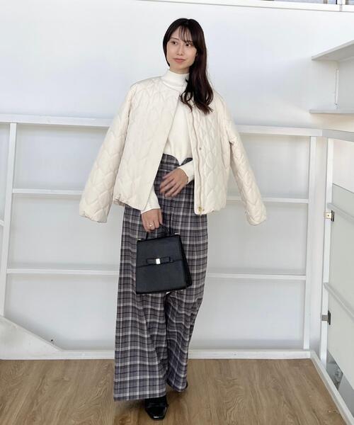 couture brooch（クチュールブローチ）の「【撥水・大人可愛い】リボンキルティングジャケット（ブルゾン・レディース・アイボリー/ブラック/ブラウン系その他・36/38/40/42）」の11枚目の写真