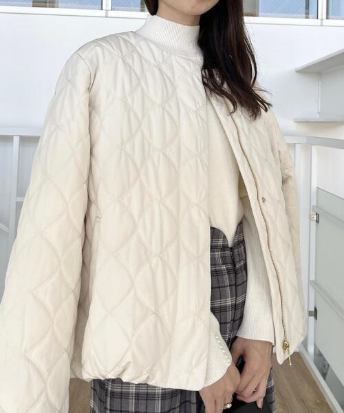 couture brooch（クチュールブローチ）の「【撥水・大人可愛い】リボンキルティングジャケット（ブルゾン・レディース・アイボリー/ブラック/ブラウン系その他・36/38/40/42）」の13枚目の写真