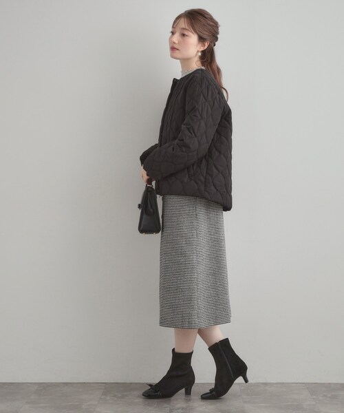 couture brooch（クチュールブローチ）の「【撥水・大人可愛い】リボンキルティングジャケット（ブルゾン・レディース・アイボリー/ブラック/ブラウン系その他・36/38/40/42）」の15枚目の写真