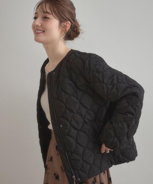 couture brooch（クチュールブローチ）の「【撥水・大人可愛い】リボンキルティングジャケット（ブルゾン・レディース・アイボリー/ブラック/ブラウン系その他・36/38/40/42）」の17枚目の写真