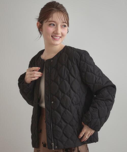 couture brooch（クチュールブローチ）の「【撥水・大人可愛い】リボンキルティングジャケット（ブルゾン・レディース・アイボリー/ブラック/ブラウン系その他・36/38/40/42）」の18枚目の写真