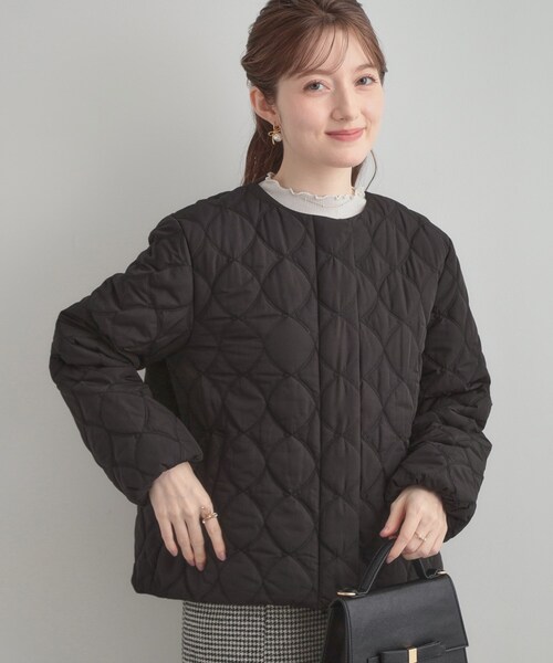 couture brooch（クチュールブローチ）の「【撥水・大人可愛い】リボンキルティングジャケット（ブルゾン・レディース・アイボリー/ブラック/ブラウン系その他・36/38/40/42）」の20枚目の写真