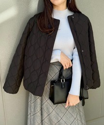 couture brooch | 【撥水・大人可愛い】リボンキルティングジャケット(ブルゾン)