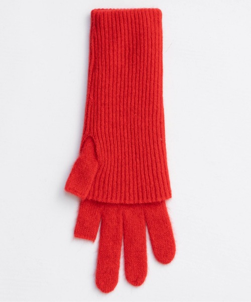 MAISON SPECIAL(メゾンスペシャル)の「Fox Blend Knit Gloves / フォックスブレンドニットグローブ(手袋・レディース・レッド/グリーン/グレー・FREE)」の9枚目の写真