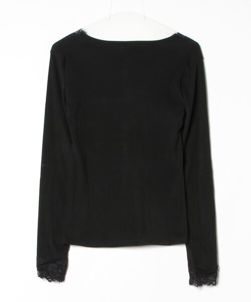 セール】Y2K レース付きタイトニットトップス（Tシャツ/カットソー