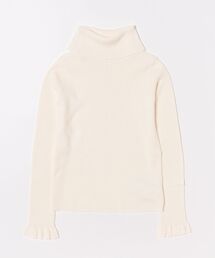 12Twelve Agenda（トゥエルブ　アジェンダ）の「シルク混タートルネック袖先フリルリブニットプルオーバー（ニット/セーター）」