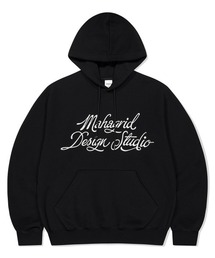 『mahagrid/マハグリッド』 LETTER INK LOGO HOODIE/レタリングデザイン プルオーバーパーカー
