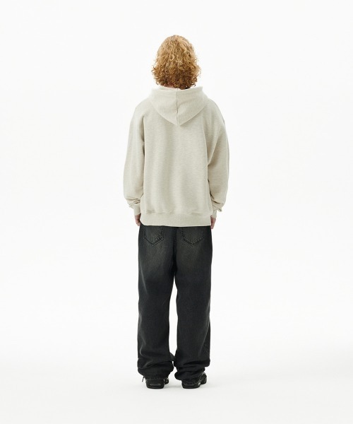 MAHAGRID(マハグリッド)の「『mahagrid/マハグリッド』 LETTER INK LOGO HOODIE/レタリングデザイン プルオーバーパーカー(パーカー・レディース・アイボリー/ブラック・M/L)」の6枚目の写真