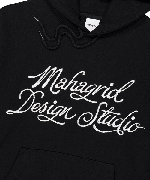 MAHAGRID(マハグリッド)の「『mahagrid/マハグリッド』 LETTER INK LOGO HOODIE/レタリングデザイン プルオーバーパーカー(パーカー・レディース・アイボリー/ブラック・M/L)」の17枚目の写真