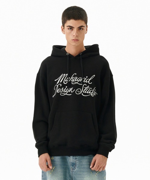 mahagrid/マハグリッド』 LETTER INK LOGO HOODIE/レタリングデザイン