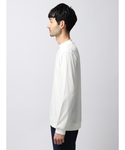 SUIT SQUARE（スーツスクエア）の「オフィT 長袖Tシャツ モックネック ウォッシャブル プレーティング天竺（Tシャツ/カットソー・メンズ・ホワイト系/ブラック系/グレー系/ブルー系・S/M/L/LL/3L）」の6枚目の写真