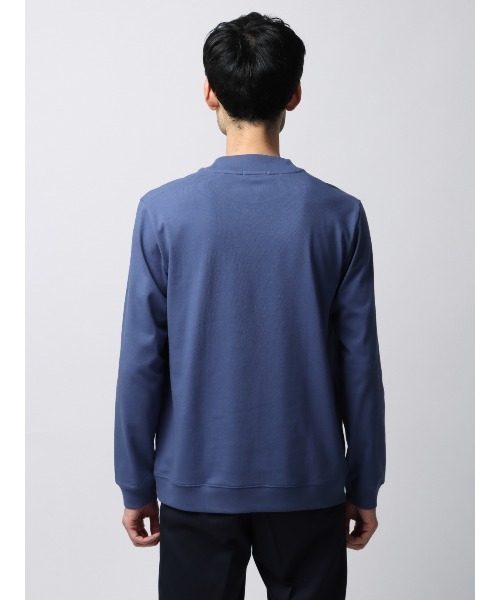 SUIT SQUARE（スーツスクエア）の「オフィT 長袖Tシャツ モックネック ウォッシャブル プレーティング天竺（Tシャツ/カットソー・メンズ・ホワイト系/ブラック系/グレー系/ブルー系・S/M/L/LL/3L）」の14枚目の写真