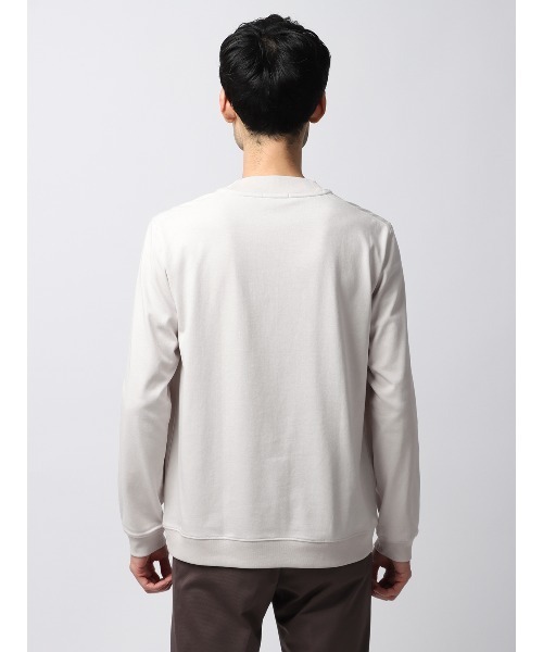 SUIT SQUARE（スーツスクエア）の「オフィT 長袖Tシャツ モックネック ウォッシャブル プレーティング天竺（Tシャツ/カットソー・メンズ・ホワイト系/ブラック系/グレー系/ブルー系・S/M/L/LL/3L）」の21枚目の写真