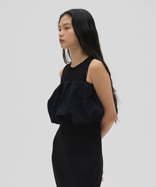 TODAYFUL（トゥデイフル）の「Tuck Balloon Camisole（キャミソール・レディース・アイボリー/ブルー系その他/ブラック・FREE）」の3枚目の写真