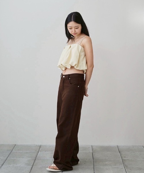 TODAYFUL（トゥデイフル）の「Tuck Balloon Camisole（キャミソール・レディース・アイボリー/ブルー系その他/ブラック・FREE）」の15枚目の写真