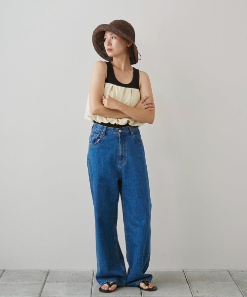 TODAYFUL（トゥデイフル）の「Tuck Balloon Camisole（キャミソール・レディース・アイボリー/ブルー系その他/ブラック・FREE）」の16枚目の写真