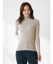 シンプルインディアンコットンリブタートル