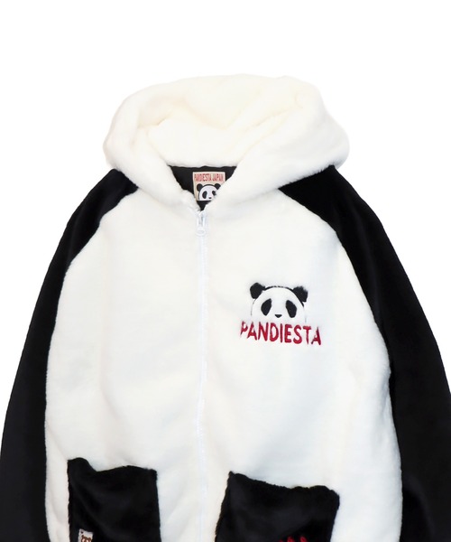 PANDIESTA（パンディエスタ）の「ラグラン切替フェイクファーパーカー(M2)（ブルゾン・メンズ・ブラック/ホワイト/レオパード・M/L/XXL/XL）」の13枚目の写真