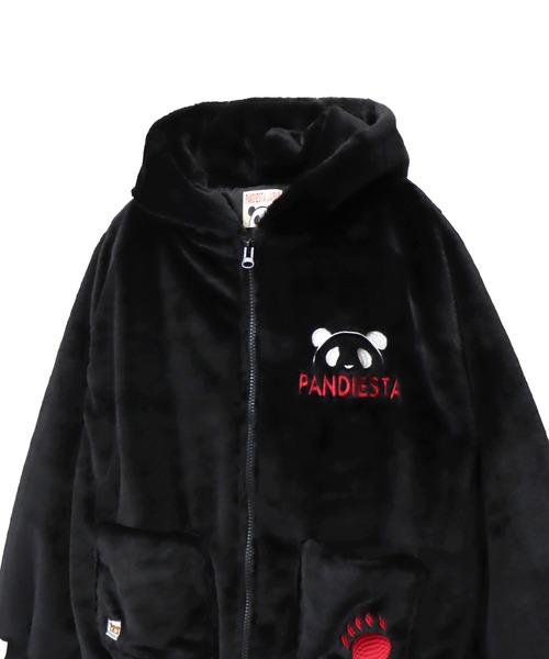 PANDIESTA（パンディエスタ）の「ラグラン切替フェイクファーパーカー(M2)（ブルゾン・メンズ・ブラック/ホワイト/レオパード・M/L/XXL/XL）」の19枚目の写真