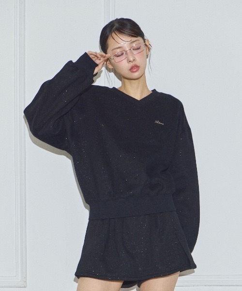 Lallana([i)Lame coco v-neck sweatshirt/RRVlbNXEFbgVc(XEFbg)