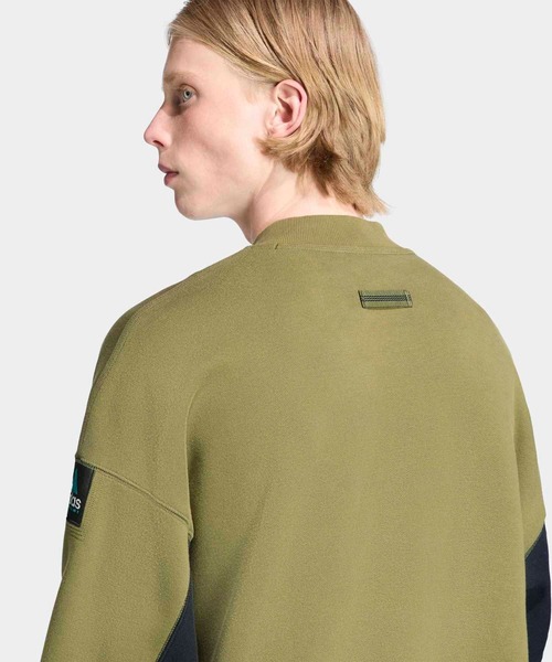 adidas（アディダス）の「アディダス EQT ブロックド ハーフジップ / アディダスオリジナルス adidas Originals（スウェット・メンズ・カーキ/イエロー・LARGE/MEDIUM/SMALL/X-SMALL/XX-LARGE/X-LARGE）」の10枚目の写真