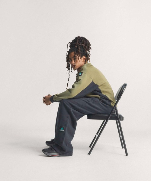 adidas（アディダス）の「アディダス EQT ブロックド ハーフジップ / アディダスオリジナルス adidas Originals（スウェット・メンズ・カーキ/イエロー・LARGE/MEDIUM/SMALL/X-SMALL/XX-LARGE/X-LARGE）」の8枚目の写真