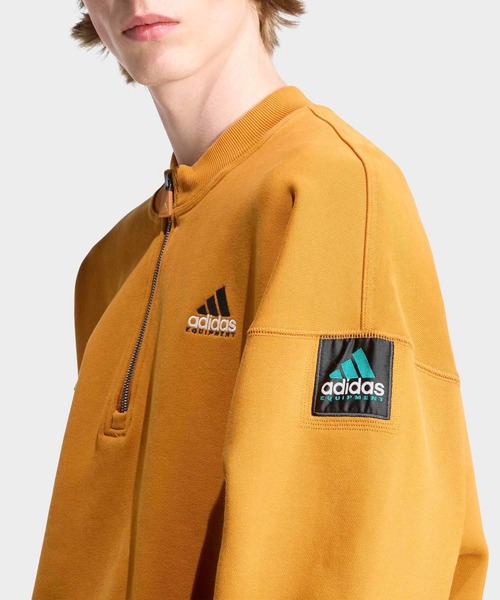 adidas（アディダス）の「アディダス EQT ブロックド ハーフジップ / アディダスオリジナルス adidas Originals（スウェット・メンズ・カーキ/イエロー・LARGE/MEDIUM/SMALL/X-SMALL/XX-LARGE/X-LARGE）」の14枚目の写真