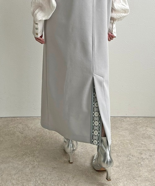 LHELBIE（レルビエ）の「メルトンジャンスカ（ジャンパースカート・レディース・ライトベージュ/ブラック/ライトグレー・M）」の9枚目の写真