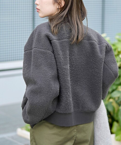 PENNEYS(ぺニーズ)の「【PENNEYS(ぺニーズ)別注・Youtube紹介アイテム】ボアジップブルゾン(ブルゾン・レディース・ブラウン/ダークグレー/ナチュラル・M/L)」の7枚目の写真