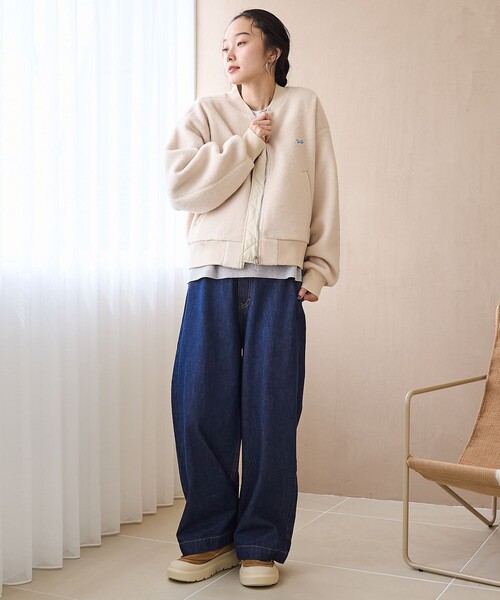 PENNEYS(ぺニーズ)の「【PENNEYS(ぺニーズ)別注・Youtube紹介アイテム】ボアジップブルゾン(ブルゾン・レディース・ブラウン/ダークグレー/ナチュラル・M/L)」の21枚目の写真