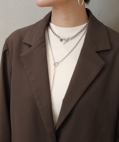 le cercle ADAM ET ROPE'（ルセルクルアダムエロペ）の「TRテーラードジャケット/セットアップ対応（テーラードジャケット・レディース・ダークブラウン/ブラウン系その他2/グレー/ブラック・FREE）」の12枚目の写真