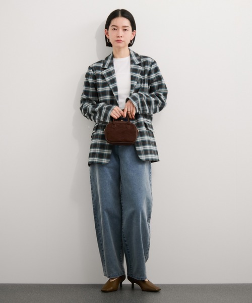 le cercle ADAM ET ROPE'（ルセルクルアダムエロペ）の「TRテーラードジャケット/セットアップ対応（テーラードジャケット・レディース・ダークブラウン/ブラウン系その他2/グレー/ブラック・FREE）」の22枚目の写真
