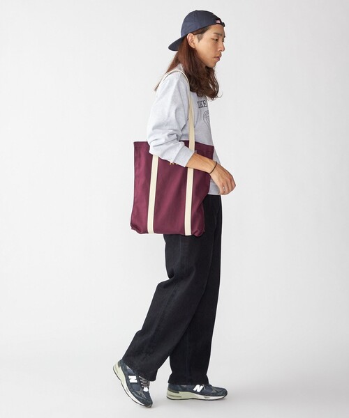 SHIPS（シップス）の「SHIPS×TAKE IVY:『TAKE NVY』カレッジ スウェット クルーネック トレーナー（スウェット・メンズ・ライトグレー/ネイビー・SMALL/MEDIUM/LARGE）」の7枚目の写真