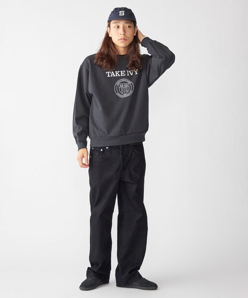 SHIPS（シップス）の「SHIPS×TAKE IVY:『TAKE NVY』カレッジ スウェット クルーネック トレーナー（スウェット・メンズ・ライトグレー/ネイビー・SMALL/MEDIUM/LARGE）」の11枚目の写真
