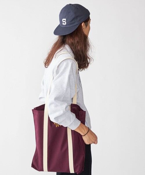 SHIPS（シップス）の「SHIPS×TAKE IVY:『TAKE NVY』カレッジ スウェット クルーネック トレーナー（スウェット・メンズ・ライトグレー/ネイビー・SMALL/MEDIUM/LARGE）」の17枚目の写真