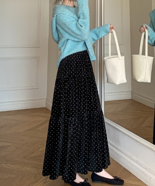 コムデギャルソンガール ドット ベロアスカート COMME des GARCONS GIRL ベロア ドットスカート S COMME des GARCONS