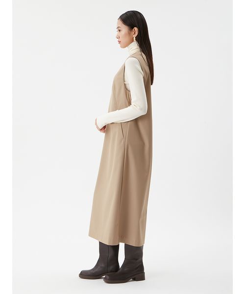 Mila Owen（ミラオーウェン）の「【セットアイテム】リブニットセットレイヤードワンピース（ワンピース・レディース・ベージュ/ブラック・0/1）」の5枚目の写真