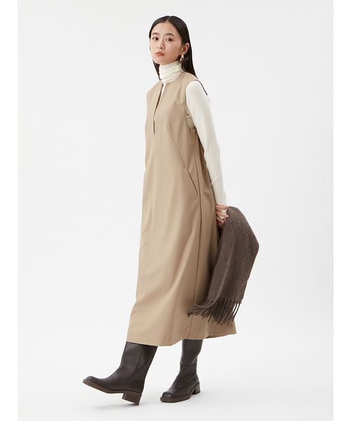 Mila Owen（ミラオーウェン）の「【セットアイテム】リブニットセットレイヤードワンピース（ワンピース・レディース・ベージュ/ブラック・0/1）」の13枚目の写真